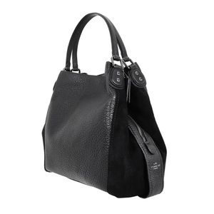 *Authentic* NWOT Coach Edie Series Purse, Large Mixed Leather Shoulder Handbag